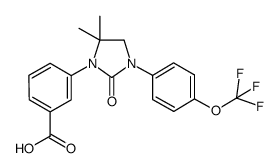 3-[5,5-dimethyl-2-oxo-3-(4-trifluoromethoxy-phenyl)-imidazolidin-1-yl]-benzoic acid结构式