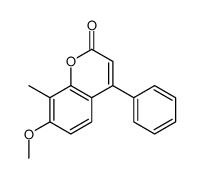 7-methoxy-8-methyl-4-phenylchromen-2-one Structure