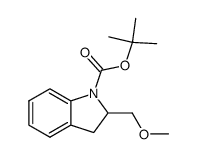 TERT-BUTYL 2-(METHOXYMETHYL)INDOLINE-1-CARBOXYLATE structure