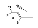 4-bromo-6,6,6-trichloro-3,3-dimethylhex-4-enenitrile Structure