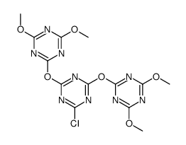 2-chloro-4,6-bis[(4,6-dimethoxy-1,3,5-triazin-2-yl)oxy]-1,3,5-triazine Structure