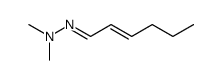 trans-2-hexenal N,N-dimethylhydrazone结构式