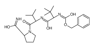 benzyl N-[(2S)-1-[[(2S)-1-[(2S)-2-carbamoylpyrrolidin-1-yl]-3-methyl-1-oxobutan-2-yl]amino]-3,3-dimethyl-1-oxobutan-2-yl]carbamate Structure