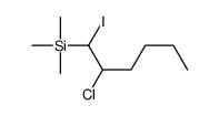 (2-chloro-1-iodohexyl)-trimethylsilane Structure