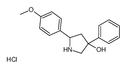 5-(4-methoxyphenyl)-3-phenylpyrrolidin-3-ol,hydrochloride结构式