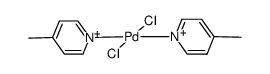 bis(4-methylpyridine)dichloridipalladium(II) Structure