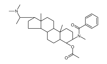 N-[(20S)-4β-Acetoxy-20-(dimethylamino)-5α-pregnan-3α-yl]-N-methylbenzamide结构式