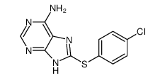 8-(4-氯苯硫基)腺嘌呤结构式