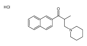 2-methyl-1-(2-naphthyl)-3-piperidinopropan-1-one hydrochloride Structure