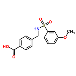 4-({[(3-Methoxyphenyl)sulfonyl]amino}methyl)benzoic acid Structure