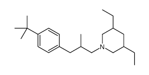 3,5-Diethyl-1-(3-(4-(1,1-dimethylethyl)phenyl)-2-methylpropyl)piperidi ne Structure