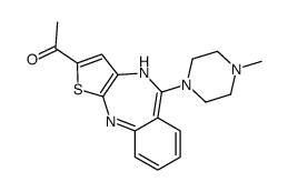 1-[5-(4-methylpiperazin-1-yl)-4H-thieno[2,3-b][1,4]benzodiazepin-2-yl]ethanone结构式