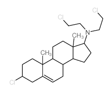 3-chloro-N,N-bis(2-chloroethyl)-10,13-dimethyl-2,3,4,7,8,9,11,12,14,15,16,17-dodecahydro-1H-cyclopenta[a]phenanthren-17-amine结构式