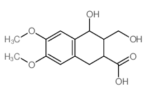 4-hydroxy-3-(hydroxymethyl)-6,7-dimethoxy-tetralin-2-carboxylic acid Structure