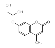 7-(1,2-dihydroxyethoxy)-4-methyl-chromen-2-one结构式