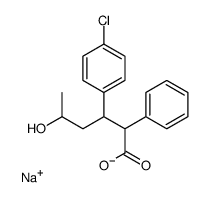 sodium,3-(4-chlorophenyl)-5-hydroxy-2-phenylhexanoate Structure