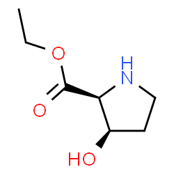 D-Proline, 3-hydroxy-, ethyl ester, (3S)-rel- (9CI) structure