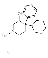4-cyclohexyl-1-methyl-4-phenyl-piperidin-3-ol结构式