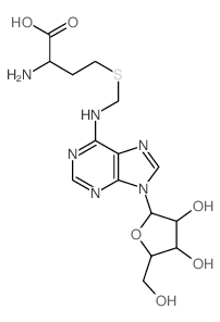 2-amino-4-[[[9-[3,4-dihydroxy-5-(hydroxymethyl)oxolan-2-yl]purin-6-yl]amino]methylsulfanyl]butanoic acid结构式