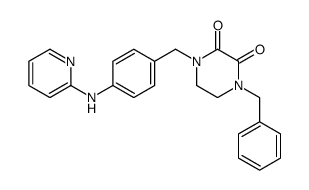1-benzyl-4-[[4-(pyridin-2-ylamino)phenyl]methyl]piperazine-2,3-dione结构式