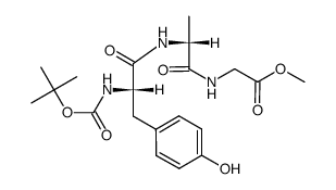 N-(tert-butyloxycarbonyl)-L-tyrosyl-D-alanylglycine methyl ester结构式