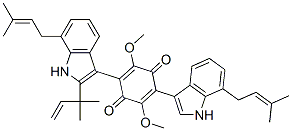 7',7''-Bis(3-methyl-2-butenyl)-2'-(1,1-dimethyl-2-propenyl)asterriquinone D结构式