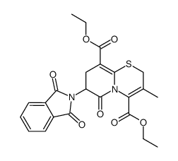 dibenzyl 7,8-dihydro-3-methyl-6-oxo-7-phthalimido-2H,6H-pyrido<2,1-b><1,3>thiazine-4,9-dicarboxylate结构式