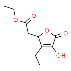 2-Furanacetic acid, 3-ethyl-2,5-dihydro-4-hydroxy-5-oxo-, ethyl ester, (+)- (9CI) structure