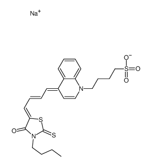 sodium,4-[(4Z)-4-[(E,4Z)-4-(3-butyl-4-oxo-2-sulfanylidene-1,3-thiazolidin-5-ylidene)but-2-enylidene]quinolin-1-yl]butane-1-sulfonate Structure