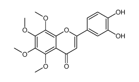 2-(3,4-dihydroxyphenyl)-5,6,7,8-tetramethoxychromen-4-one结构式