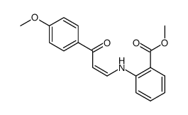 2-((Z)-3-oxo-3-(4-methoxyphenyl)propenylamino)benzoic acid methyl ester结构式