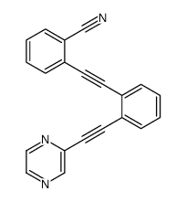 2-[2-[2-(2-pyrazin-2-ylethynyl)phenyl]ethynyl]benzonitrile Structure