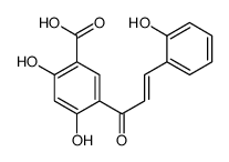 2,4-Dihydroxy-5-(3-(2-hydroxyphenyl)-1-oxo-2-propenyl)benzoic acid结构式