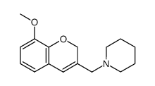 1-((8-methoxy-2H-chromen-3-yl)methyl)piperidine Structure