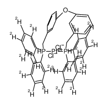 trans-dichloro[3,3'-oxybis[((diphenylphosphino)methyl)benzene-d20]]platinum(II)结构式