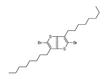 2,5-dibromo-3,6-dioctylthieno[3,2-b]thiophene结构式