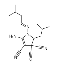 5-Amino-2-isobutyl-1-[3-methyl-but-(Z)-ylideneamino]-1,2-dihydro-pyrrole-3,3,4-tricarbonitrile结构式