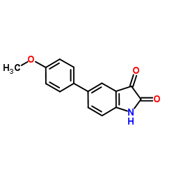 5-(4-Methoxyphenyl)-1H-indole-2,3-dione Structure