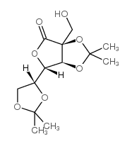 2C-Hydroxymethyl-2,3:5,6-di-O-isopropylidene-D-talono-1,4-lactone结构式