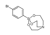 5-(4-bromophenyl)-4,6,11-trioxa-1-aza-5-silabicyclo[3.3.3]undecane结构式