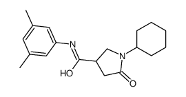 1-cyclohexyl-N-(3,5-dimethylphenyl)-5-oxopyrrolidine-3-carboxamide Structure
