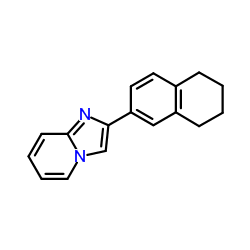 2-(5,6,7,8-Tetrahydro-2-naphthalenyl)imidazo[1,2-a]pyridine结构式