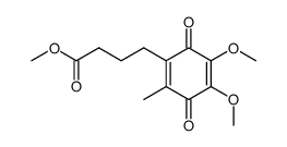 4-(4,5-Dimethoxy-2-methyl-3,6-dioxo-cyclohexa-1,4-dienyl)-butyric acid methyl ester结构式