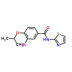 3-Bromo-4-isopropoxy-N-(1,3-thiazol-2-yl)benzamide结构式