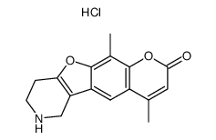 4,11-dimethyl-6,7,8,9-tetrahydro-2H-chromeno[6',7':4,5]furo[3,2-c]pyridin-2-one hydrochloride Structure