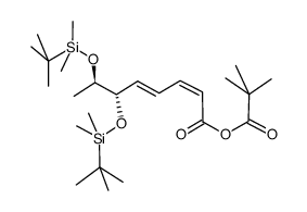 (2Z,4E,6S,7R)-6,7-bis((tert-butyldimethylsilyl)oxy)octa-2,4-dienoic pivalic anhydride Structure