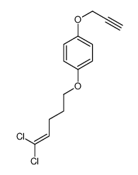 1-(5,5-dichloropent-4-enoxy)-4-prop-2-ynoxybenzene结构式