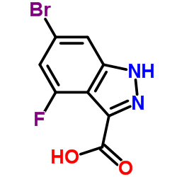 6-Bromo-4-fluoro-1H-indazole-3-carboxylic acid structure