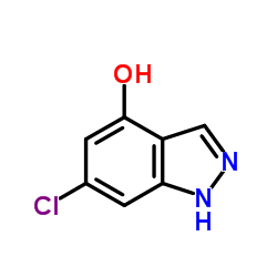 6-Chloro-1H-indazol-4-ol结构式