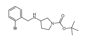 3-(2-BROMO-BENZYLAMINO)-PYRROLIDINE-1-CARBOXYLIC ACID TERT-BUTYL ESTER Structure